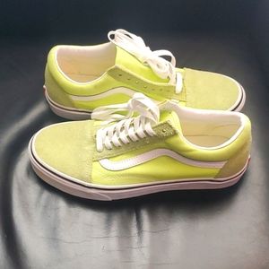 VANS Neon Green Old Skool  shoe size 7.5 Men 9 WOMEN